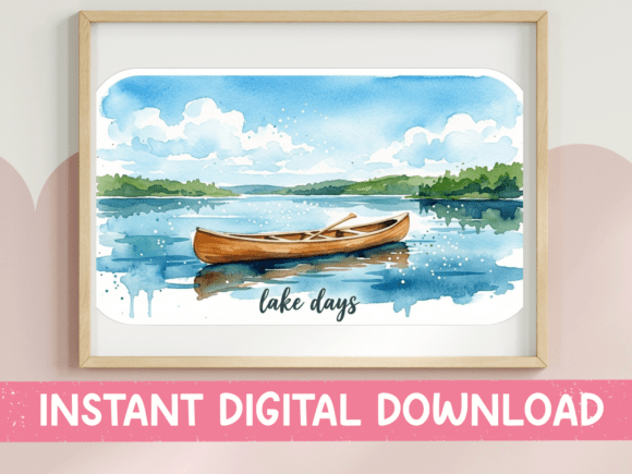 Bringing the Lake to Life: The Watercolor Canoe Scene Design
