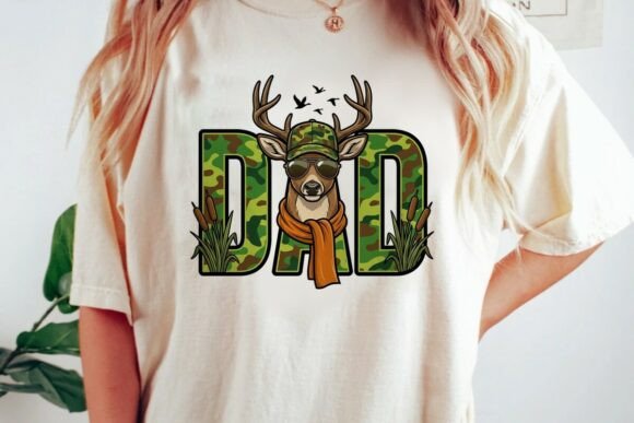 Camo Hunting Dad Deer Father'S Day: A Bold Graphic for the Outdoorsman