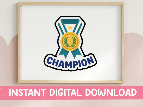 Champion Medal Ribbon Award Sticker: A Designer's Guide to Celebrating Achievement