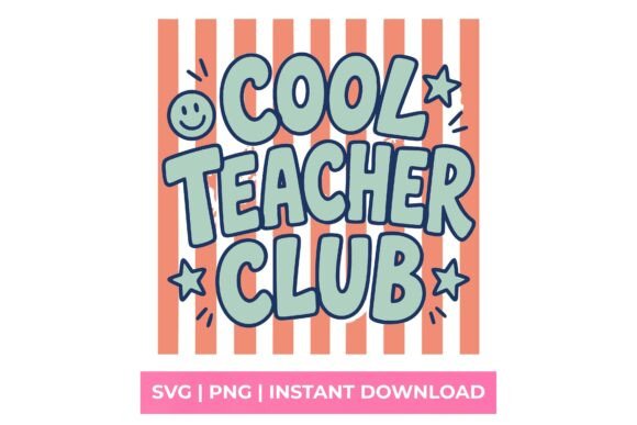 Cool Teacher Club Retro Smiley SVG: A Nostalgic Design Asset