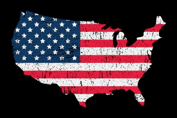 Distressed USA Vintage Flag Map Design: A Creative Asset Guide