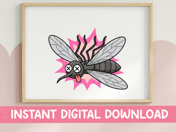 Humor in Design: The Funny Dead Mosquito Cartoon
