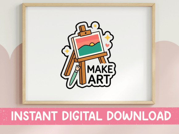 Make Art Easel Painter Sticker Design: A Creative Spark for Every Surface