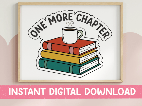One More Chapter Books Coffee Sticker: Capture the Reader's Heart