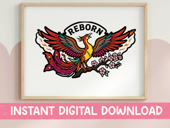 Reborn Phoenix Rising: A Bold Tattoo Style Design for Comeback Stories