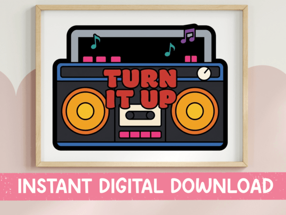 Turn It Up Retro Boombox Design: Your Shortcut to Authentic Throwback Style
