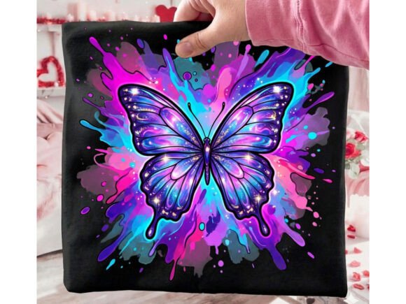 Unlock Vibrant Creativity with Iridescent Butterfly Insect Tshirt Png