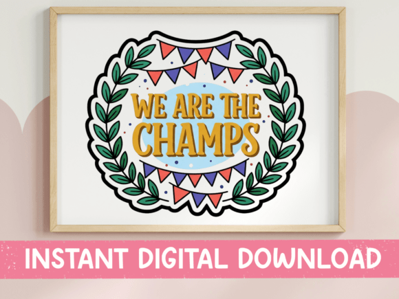 We Are the Champs Laurel Wreath Sticker: A Designer's Guide